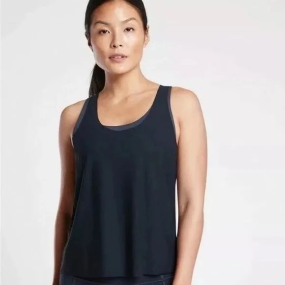 ATHLETA ULTIMATE 2-IN-1 SUPPORT TOP A-C, SIZE SMALL (S), NAVY BLUE - Picture 1 of 4